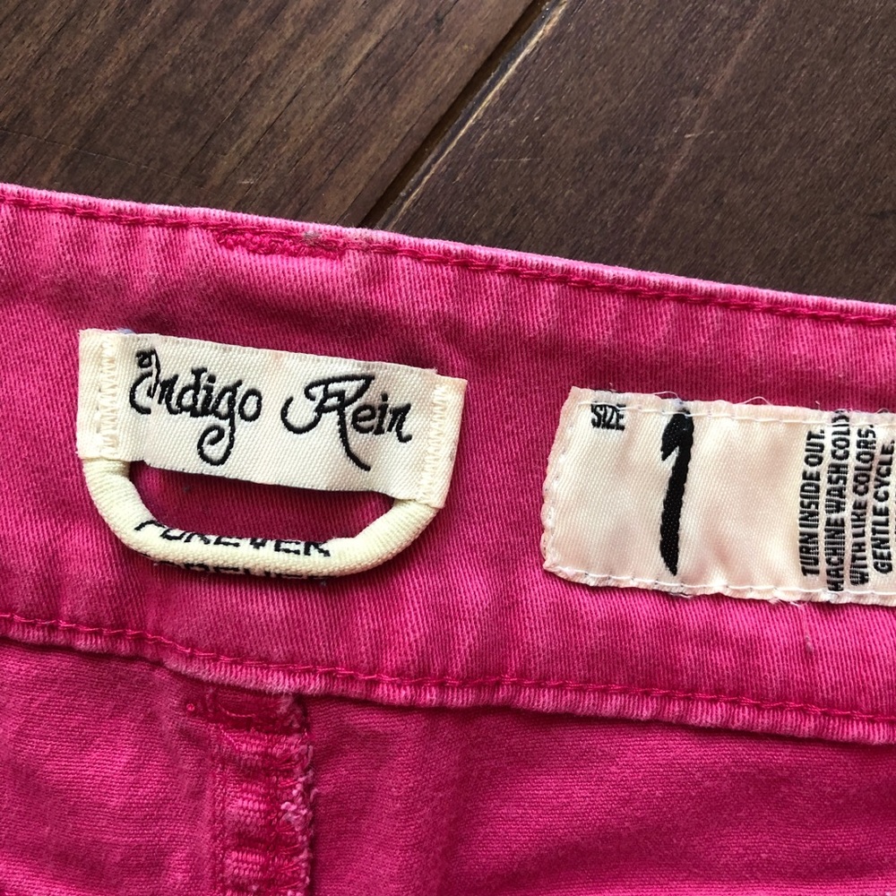 Pink Distressed Mini Shorts - Picture 5 of 6